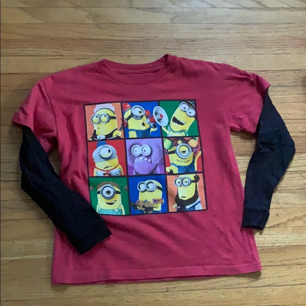 Despicable me layered looking long sleeve Tee